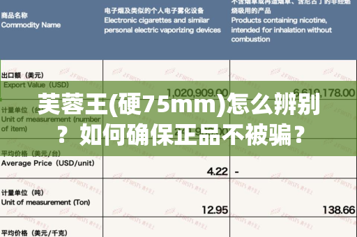 芙蓉王(硬75mm)怎么辨别？如何确保正品不被骗？